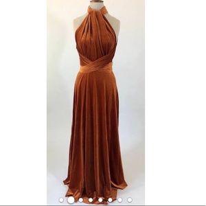 Valdenize Soares Bronze velvet  dress M